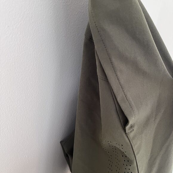 Adidas Gym Shorts ClimaLite Performance Green Athletic With Pockets Mens Medium - Picture 5 of 8